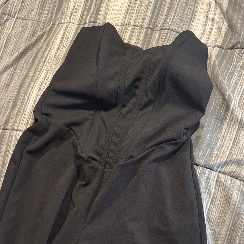 Fashion Nova Black Strapless Jumpsuit